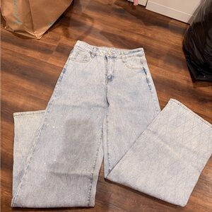 Light Blue Quilted Jeans